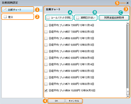 比較銘柄選択