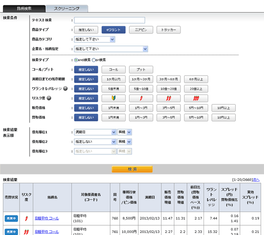 銘柄検索